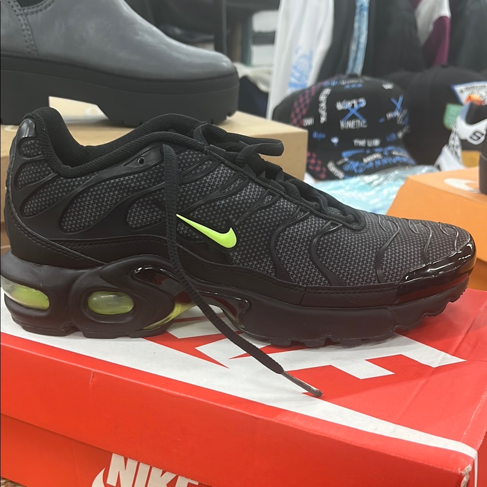 Nike Black And Lime Green Air Max Shoes